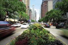 Calle de la ciudad, Chicago. imagen de archivo libre de regalías Calle de la ciudad, Chicago. imagen de archivo libre de regalías