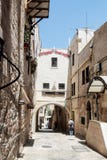Calles silenciosas en la ciudad vieja de Jerusalén, Israel Vía la calle de Delorosa imagen de archivo Calles silenciosas en la ciudad vieja de Jerusalén, Israel Vía la calle de Delorosa imagen de archivo