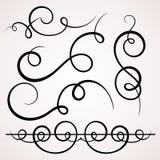 Calligraphic dekorativa beståndsdelar. royaltyfri illustrationer Calligraphic dekorativa beståndsdelar. royaltyfri illustrationer