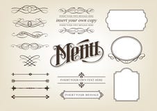 Calligraphy Menu Set vector illustration Calligraphy Menu Set vector illustration