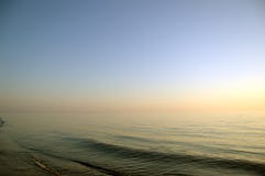 Calm Sea In The Evening, Clear Sky Royalty Free Stock Images