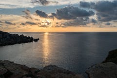 Calm sea sunset landscape stock photo Calm sea sunset landscape stock photo