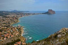 Calpe, Alicante, Middellandse-Zeegebied, overzees, aardige meningen, blauw, hemel, cloude, hemel, Stock Fotografie Calpe, Alicante, Middellandse-Zeegebied, overzees, aardige meningen, blauw, hemel, cloude, hemel, Stock Fotografie