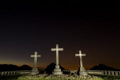 Calvario, calvary, three crosses at Urkiola stock images Calvario, calvary, three crosses at Urkiola stock images