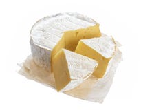 Camembert som isoleras på vit bakgrund arkivbilder Camembert som isoleras på vit bakgrund arkivbilder