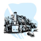 Camera disegnata a mano di schizzo vicino a Chateau de Chenonceau, Loire Valley, Francia Illustrazione di vettore illustrazione vettoriale Camera disegnata a mano di schizzo vicino a Chateau de Chenonceau, Loire Valley, Francia Illustrazione di vettore illustrazione vettoriale