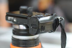 Camera on the table, ready to take pictures stock photography Camera on the table, ready to take pictures stock photography