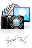 Camera With Photographs Royalty Free Stock Photography