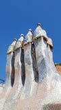 Camini della casa Batllo a Barcellona, Catalonial, Spagna fotografia stock Camini della casa Batllo a Barcellona, Catalonial, Spagna fotografia stock