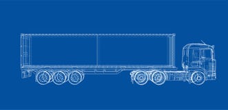 Camion con il semirimorchio Vettore illustrazione di stock Camion con il semirimorchio Vettore illustrazione di stock