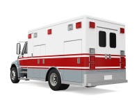 Camion de pompiers de secours d'ambulance d'isolement illustration libre de droits Camion de pompiers de secours d'ambulance d'isolement illustration libre de droits