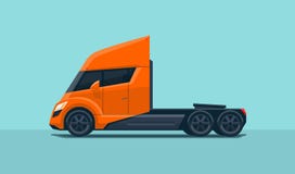 Camion isolato futuristico moderno dei semi royalty illustrazione gratis Camion isolato futuristico moderno dei semi royalty illustrazione gratis