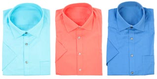 Camisas formales con las fundas cortas | Aislado fotos de archivo libres de regalías Camisas formales con las fundas cortas | Aislado fotos de archivo libres de regalías