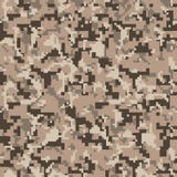 Camo de pixel Modèle sans couture de camouflage de Digital Texture militaire Couleur de désert de Brown illustration libre de droits Camo de pixel Modèle sans couture de camouflage de Digital Texture militaire Couleur de désert de Brown illustration libre de droits