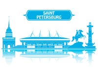 Campeonato do mundo 2018 de St Petersburg ilustração stock Campeonato do mundo 2018 de St Petersburg ilustração stock