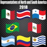 Campeonato mundial Bandeiras do vetor do país 2018 em Rússia ilustração royalty free Campeonato mundial Bandeiras do vetor do país 2018 em Rússia ilustração royalty free