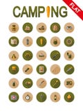 Camping icons. Flat. vector illustration Camping icons. Flat. vector illustration
