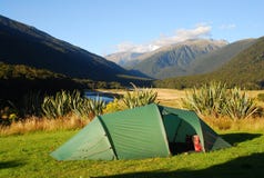 Camping In New Zealand Stock Photo