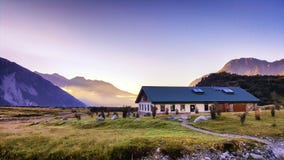Campingowy miejsce lokalizować w Aoraki, Nowa Zelandia obraz stock Campingowy miejsce lokalizować w Aoraki, Nowa Zelandia obraz stock