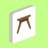 Campingowy stołowy komputerowy symbol ilustracji Campingowy stołowy komputerowy symbol ilustracji