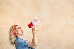 We can do it! Woman`s day concept stock photography We can do it! Woman`s day concept stock photography