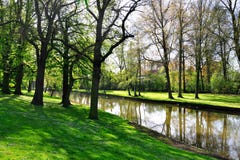 Canal In Brugge, Belgium Royalty Free Stock Photos