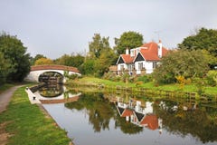 Canal Lock And Bridge In England Stock Images Canal Lock And Bridge In England Stock Images