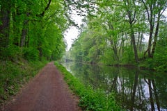 Canal and Path, New Hope, Pennsylvania stock images Canal and Path, New Hope, Pennsylvania stock images
