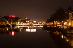 Night in Amsterdam royalty free stock image Night in Amsterdam royalty free stock image