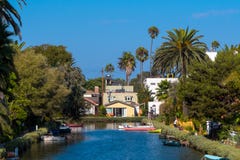 Canaux chez Venice Beach photos libres de droits Canaux chez Venice Beach photos libres de droits