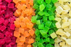 Candied owoc cukierki stubarwni wszystkie rodzaje, tło fotografia royalty free Candied owoc cukierki stubarwni wszystkie rodzaje, tło fotografia royalty free