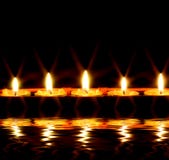 Candles By The Water Royalty Free Stock Photo