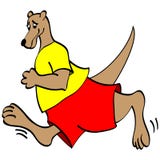 Canguru Running ilustração stock Canguru Running ilustração stock