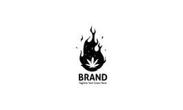 Cannabis Black Hot Fire vector logo image royalty free illustration Cannabis Black Hot Fire vector logo image royalty free illustration