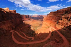Canyonlands National Park, Shafer Canyon Road royalty free stock photos Canyonlands National Park, Shafer Canyon Road royalty free stock photos