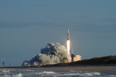 Cape Canaveral, Florida/USA - April 11th 2019: Arabsat-6A Launch Falcon Heavy