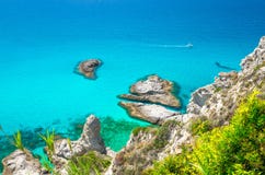Cape Capo Vaticano aerial panoramic view, Calabria, Southern Italy royalty free stock image Cape Capo Vaticano aerial panoramic view, Calabria, Southern Italy royalty free stock image