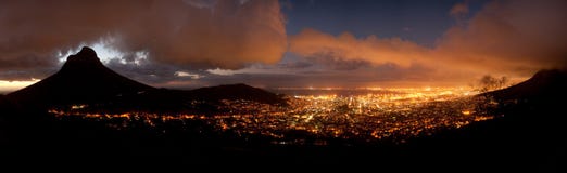 Cape Town at night (South Africa) Stock Images Cape Town at night (South Africa) Stock Images