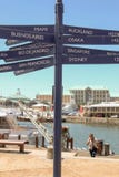 Cape Town - 2011: Signs showing distances to major cities stock photos Cape Town - 2011: Signs showing distances to major cities stock photos