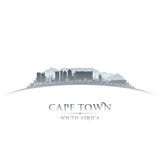 Cape Town South Africa city skyline silhouette white background Vector Illustration Cape Town South Africa city skyline silhouette white background Vector Illustration