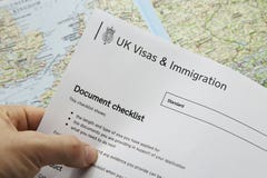 CAPE TOWN, SOUTH AFRICA - May 02, 2020: UK visa and immigration application form