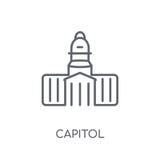 Capitol liniowa ikona Nowożytny konturu Capitol logo pojęcie na whit royalty ilustracja Capitol liniowa ikona Nowożytny konturu Capitol logo pojęcie na whit royalty ilustracja