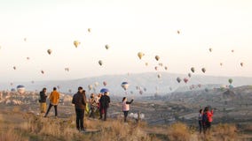Cappadocia Turkije De impuls van de lucht royalty-vrije stock fotografie Cappadocia Turkije De impuls van de lucht royalty-vrije stock fotografie