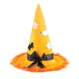 Cappello arancio della strega del tessuto per Halloween fotografia stock libera da diritti Cappello arancio della strega del tessuto per Halloween fotografia stock libera da diritti