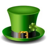 Cappello del giorno di St Patrick con il trifoglio royalty illustrazione gratis Cappello del giorno di St Patrick con il trifoglio royalty illustrazione gratis