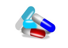 Capsules de pilules d'isolement sur le fond blanc 3d illustration libre de droits Capsules de pilules d'isolement sur le fond blanc 3d illustration libre de droits