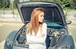 Car breakdown royalty free stock photography Car breakdown royalty free stock photography