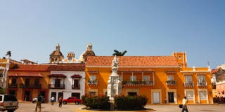Car square in Cartagena de Indias, Colombia Stock Photography Car square in Cartagena de Indias, Colombia Stock Photography