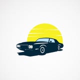 Car sun logo designs concept for business royalty free illustration Car sun logo designs concept for business royalty free illustration