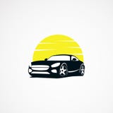 Car sun logo designs simple concept, icon, template for business royalty free illustration Car sun logo designs simple concept, icon, template for business royalty free illustration